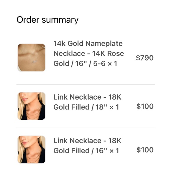 David Von Link Necklace 18K Gold - 16” - Picture 4 of 4